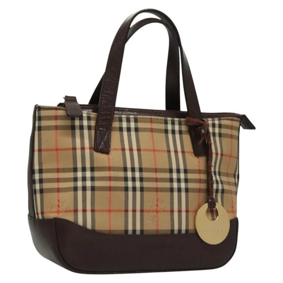 BURBERRY Nova Check Hand Bag Canvas Beige - Picture 1 of 15